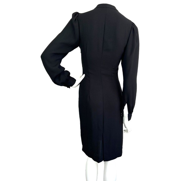 Twenty8Twelve Holly Dress Ruffle Beads V-Neck Long Sleeve Black Size X-Small 2 - Picture 6 of 12